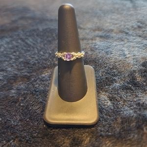 3/$10 Silver ring with purple cz